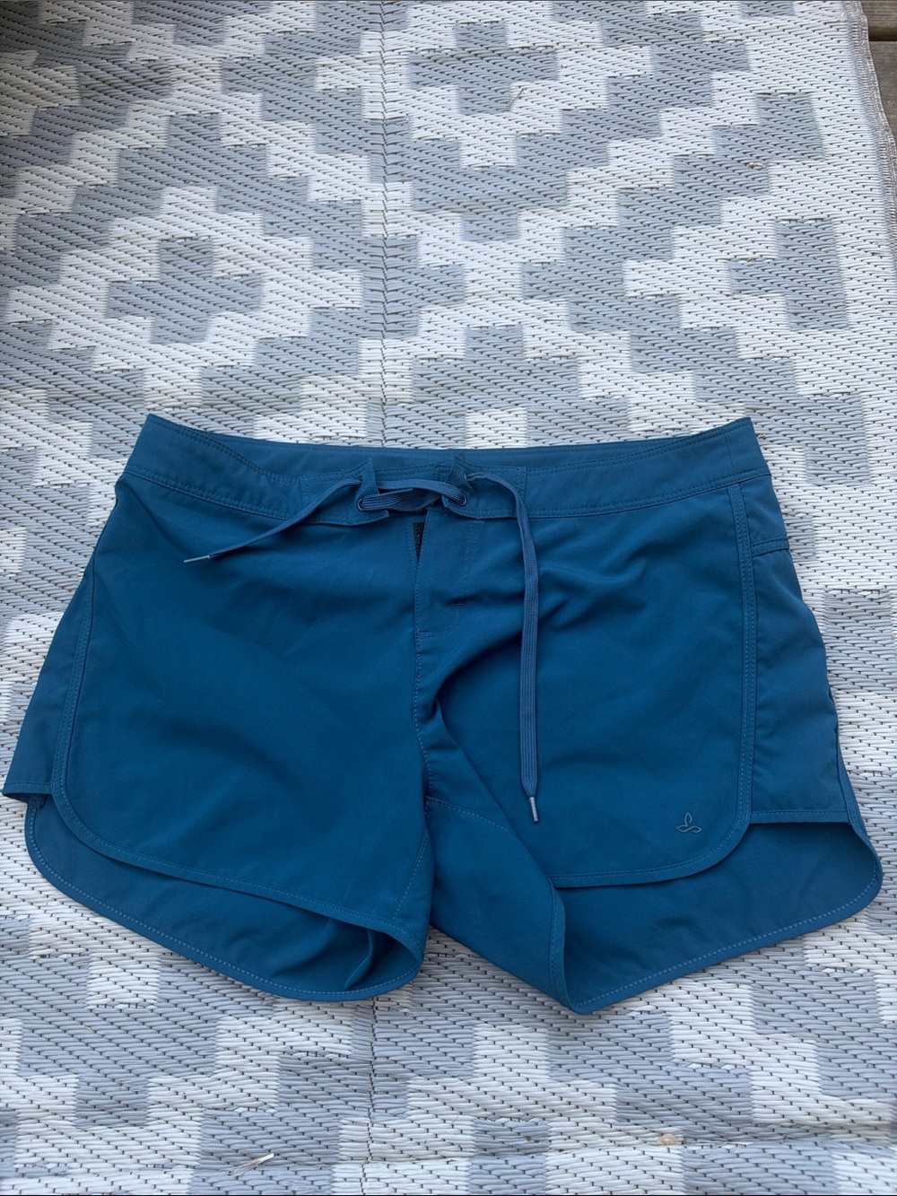 Prana Deep Teal Athletic Drawstring Shorts